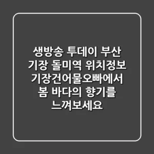 생방송 투데이, 부산 '기장 돌미역' 위치정보: 기장건어물오빠에서 봄 바다의 향기를 느껴보세요!