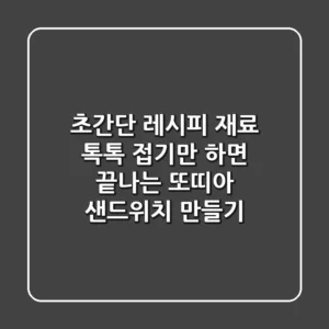 초간단 레시피! 재료 톡톡, 접기만 하면 끝나는 또띠아 샌드위치 만들기🥪