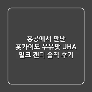 홍콩에서 만난 홋카이도 우유맛! UHA 밀크 캔디 솔직 후기