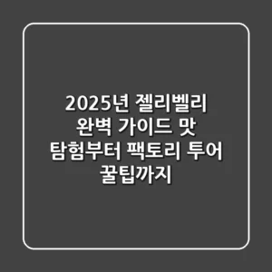 2025년 젤리벨리 완벽 가이드: 맛 탐험부터 팩토리 투어 꿀팁까지!