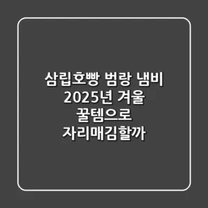 삼립호빵 범랑 냄비, 2025년 겨울 꿀템으로 자리매김할까?