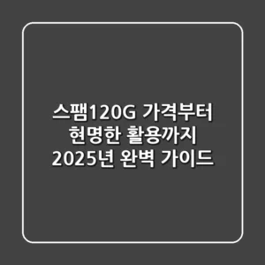 스팸120G, 가격부터 현명한 활용까지! 2025년 완벽 가이드