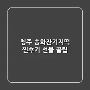 청주 송화잔기지떡: 찐후기 선물 꿀팁!