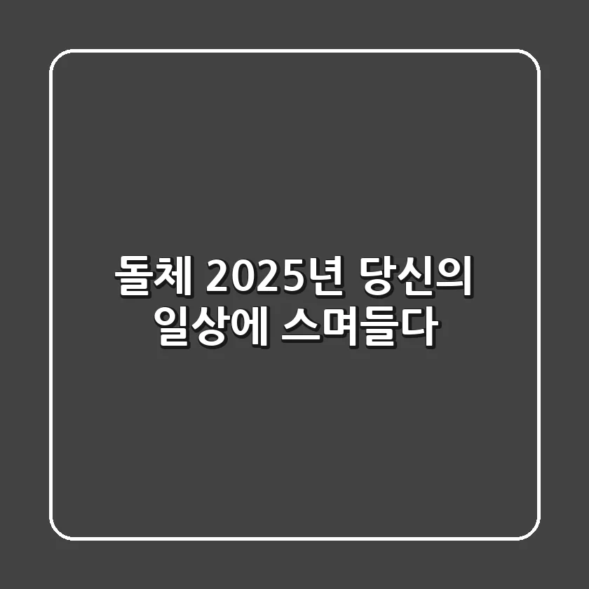 돌체, 2025년 당신의 일상에 스며들다